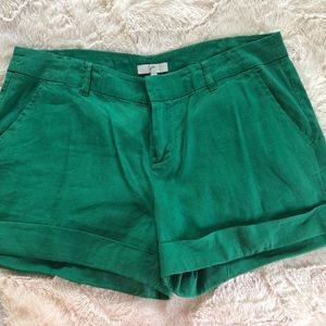 JOIE green linen shorts
